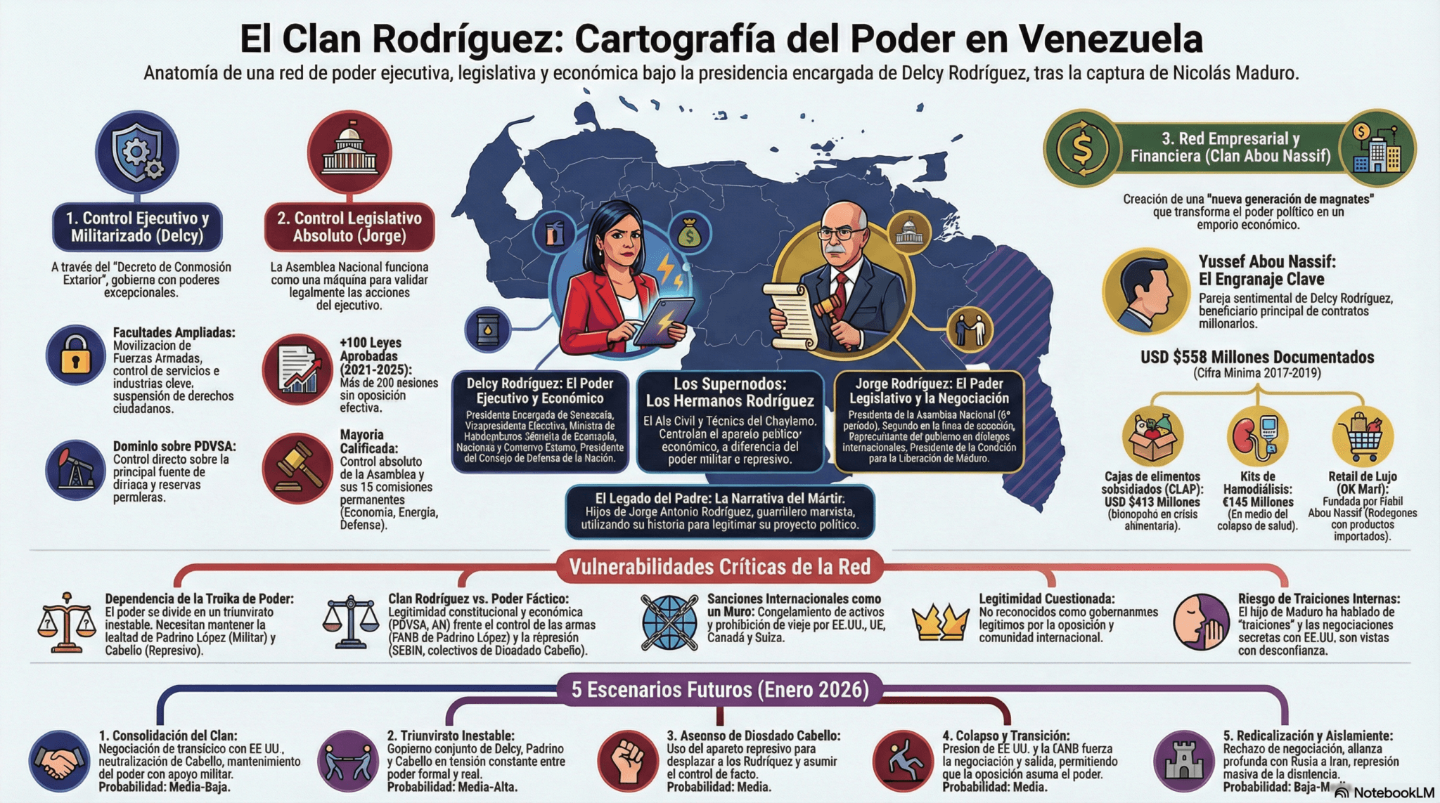 El Clan Rodríguez: cartografía del poder en Venezuela